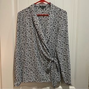 Adrianna Papell Wrap Top Sz L